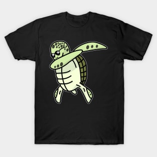 Cute Dabbing Sea Turtle Idea For World Oceans Day T-Shirt